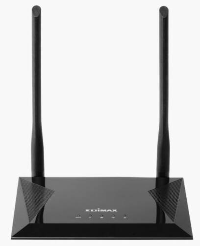 Router wireless edimax br-6428ns v5, 300mbps, 4 in 1 (router, access point, range extender, wisp), 2 antene externe (negru)