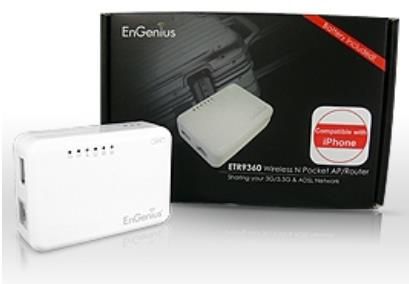 Router wireless engenius etr93601, 802.11b/g/n 3g portabil (1tx/1rx), 1*wan/1*lan/1*usb