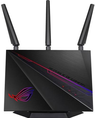 Router wireless gaming asus rog rapture gt-ac2900, nvidia geforce now recommended, triple level game acceleration, easy port forwarding, aimesh wifi system, life-time free network security, 750 + 2167 mbps, dual band, gigabit (negru)
