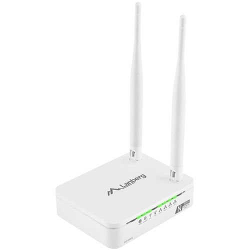 Router wireless lanberg ro-030fe, 300 mbps, 2 antene externe (alb)