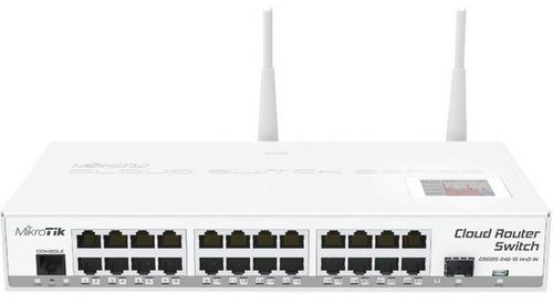Router wireless mikrotik crs125-24g-1s-2hn, gigabit, 24 porturi, 2 antene externe 2 dbi