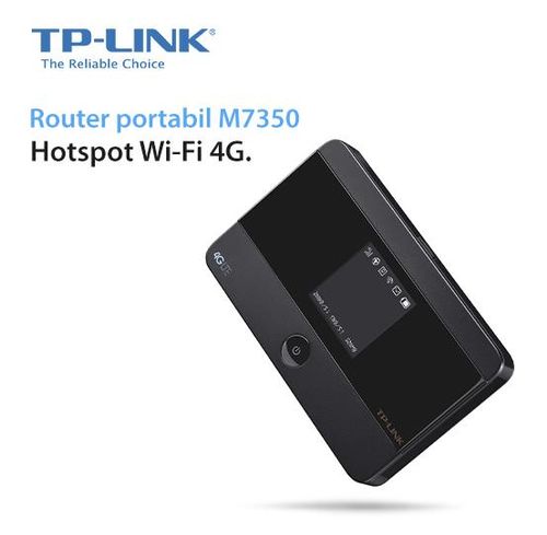Router wireless portabil tp-link m7350, 3g/4g, dual band, 150 mbps, 1 antena interna