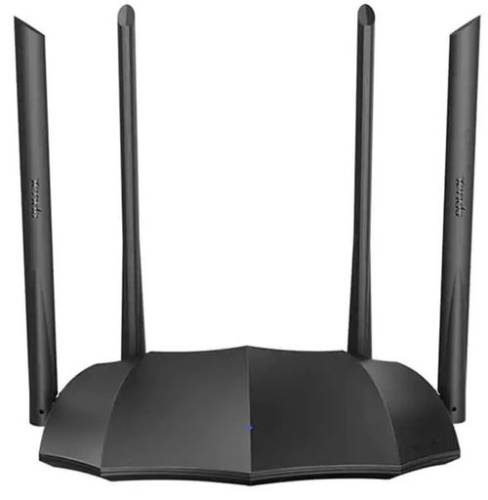 Router wireless tenda ac8, gigabit, dual band, 1200 mbps, 4 antene externe (negru)