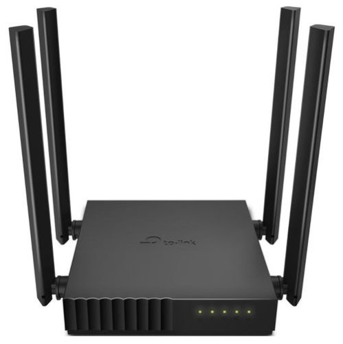 Router wireless tp-link archer c54, dual band, 1200 mbps, 4 antene externe (negru)