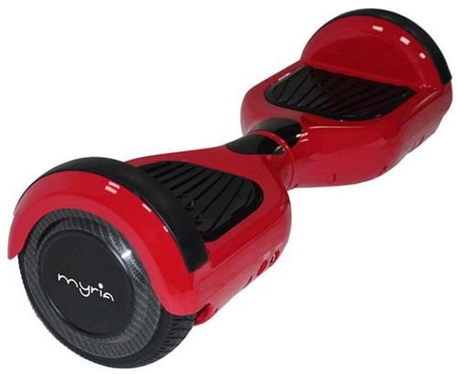 Scooter electric (hoverboard) myria my7002, viteza maxima 15 km/h, autonomie 20 km, motor 2 x 350 w, geanta inclusa (rosu)