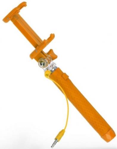 Selfie stick kitvision kvpksswor, conectare prin jack 3.5mm, declansator pe maner (portocaliu)