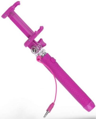 Selfie stick kitvision kvpksswpi, conectare prin jack 3.5mm, declansator pe maner (roz)