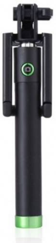 Selfie stick tellur tll172081 monopied cu suport de telefon, conectare prin bluetooth, declansator pe maner (negru/verde) 