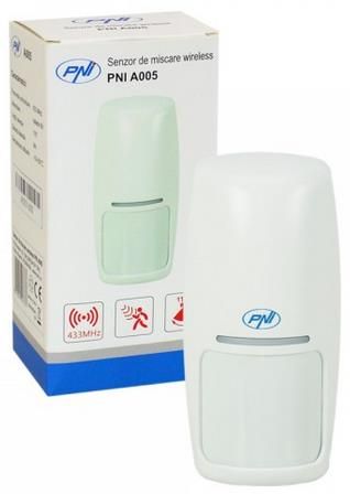 Senzor de miscare pni a005, wireless (alb)