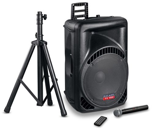 Sistem audio mac audio pa 1500, 250 w, bluetooth + stand + microfon (negru)