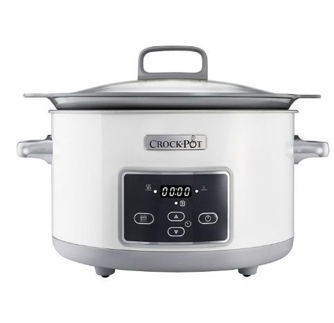 Slow cooker crock-pot csc026x-dim, 5.0 l, 220w, digital, 2 programe (alb)