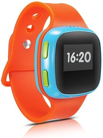Smartwatch alcatel caretime, ecran oled 0.95inch, wi-fi, 2g, rezistent la apa, dedicat pentru copii (portocaliu)