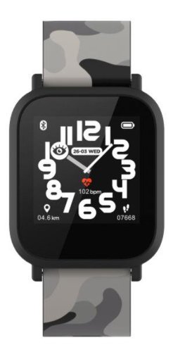Smartwatch canyon mydino kw-33, ips 1.3inch, 32kb ram, bratara silicon, bluetooth 5.0, dedicat pentru copii (negru)