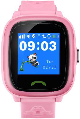 Smartwatch canyon polly, display tft 1.22inch, 32mb ram, 32mb flash, bratara silicon, rezistent la apa, dedicat pentru copii, android/ios (roz)