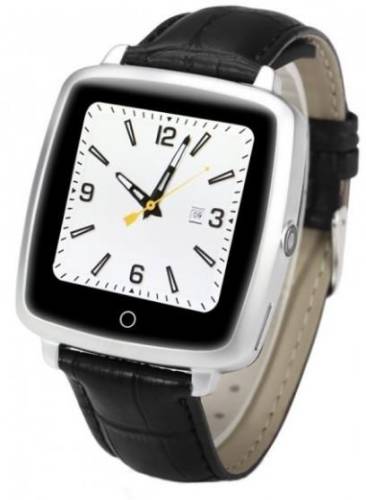 Smartwatch iuni iuni u11c plus, capacitive touchscreen 1.54inch, 64mb ram, bluetooth, bratara piele, functie telefon, 3mp (negru-argintiu)