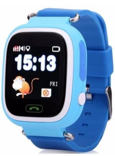 Smartwatch iuni kid100 996002, 1.22inch, gps, bratara silicon, dedicat pentru copii (albastru)
