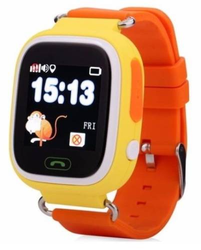 Smartwatch iuni kid100 9962-2, 1.22inch, gps, bratara silicon, dedicat pentru copii (portocaliu)