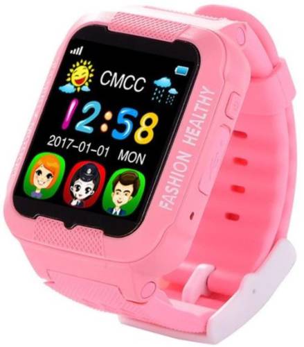 Smartwatch iuni kid3, 1.54inch, gps, bluetooth, bratara silicon, dedicat pentru copii (roz)