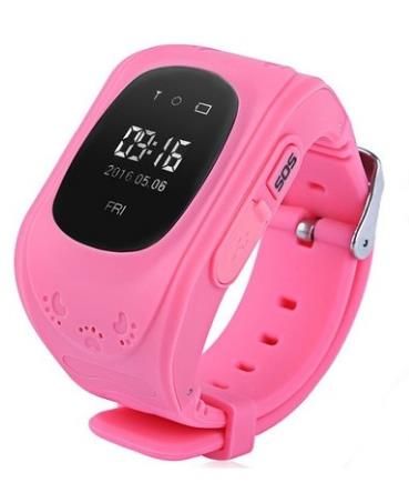 Smartwatch iuni kid60 70991-1, 0.96inch, gps, bratara silicon, dedicat pentru copii (roz)