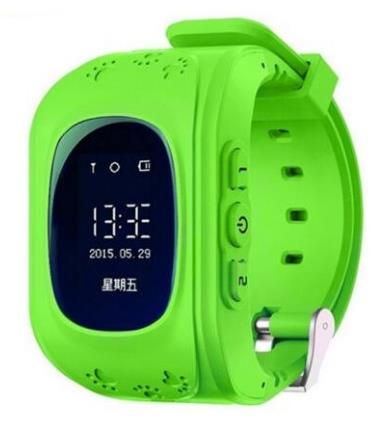 Smartwatch iuni kid60 70991-2, 0.96inch, gps, bratara silicon, dedicat pentru copii (verde)