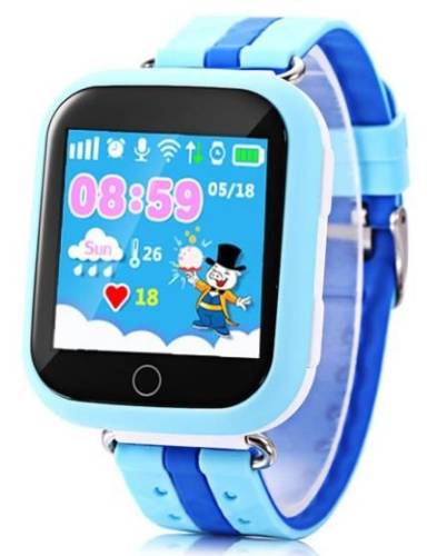 Smartwatch iuni kid601 500695, lcd 1.54inch, 2g, gps, bratara silicon, jocuri, dedicat pentru copii (albastru)
