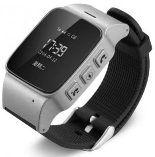 Smartwatch iuni u100, oled 0.96inch, 2g, gps, bratara silicon, dedicat pentru copii (gri/negru)