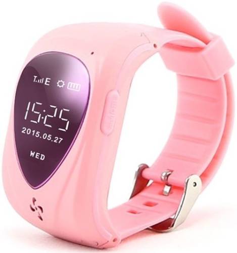 Smartwatch iuni u11, oled 0.96inch, 2g, gps, bratara silicon, dedicat pentru copii (roz)