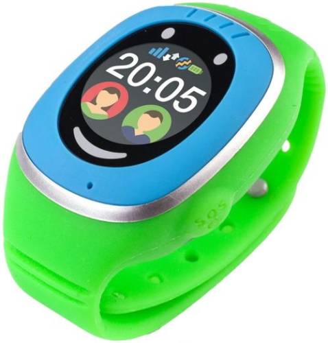 Smartwatch myki touch, display oled 1.22inch, wi-fi, 3g, dedicat pentru copii (albastru/verde)
