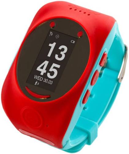 Smartwatch myki watch, display oled 0.96inch, wi-fi, 2g, dedicat pentru copii (rosu/albastru)