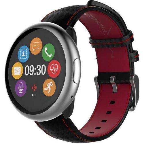 Smartwatch mykronoz zeround 2 hr premium, display tft 1.22inch, 64mb ram, 256mb flash, bluetooth, android/ios (negru/rosu)