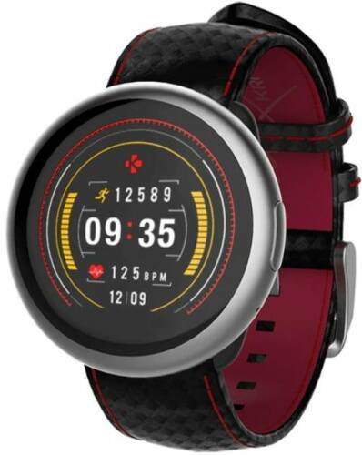 Smartwatch mykronoz zeround 2 hr premium, ecran touchscreen tft 1.22inch, 64mb ram, 256mb flash, bluetooth, rezistent la apa si praf (argintiu/negru/rosu)