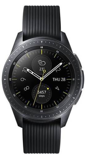 Smartwatch Samsung Galaxy Watch SM-R810, Procesor Dual-Core 1.15GHz, Circular Super AMOLED 1.2inch, 768MB RAM, 4GB Flash, Bluetooth, Wi-Fi, Bratara silicon, 42mm, Tizen (Negru)