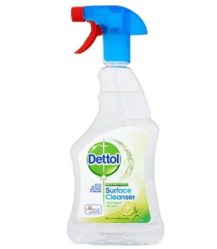 Spray antibacterian pentru suprafete dettol, lime & menta, 500 ml