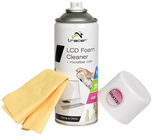 Spuma curatare tracer trasro42106, pentru lcd 400 ml + laveta microfibra