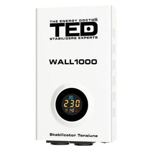 Stabilizator tensiune automat ted electric wall 1000va, 2 x schuko