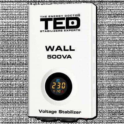 Stabilizator tensiune maxim 500va-avr lcd 2 iesiri schuko wall ted electric ted002174 