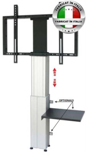 Stand tv electric omb wall column, 46inch - 90inch, 150 kg (argintiu)