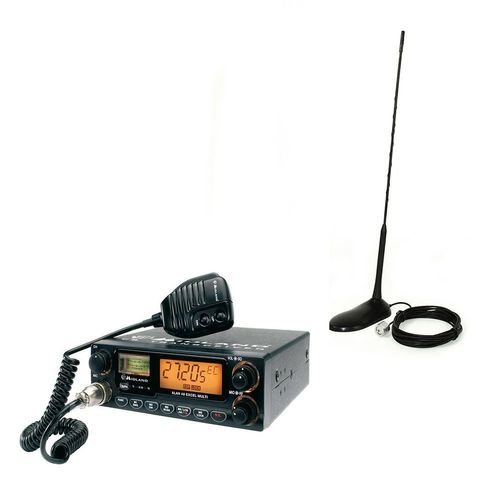 Statie radio cb midland alan 48 excel,4w, 12v, 40 canale + antena pni extra 45 cu magnet