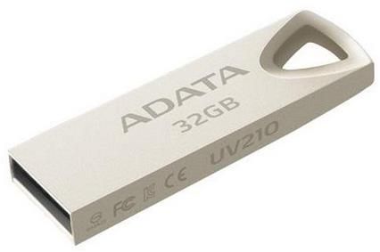 Stick usb a-data auv210-32g-rgd, 32 gb, usb 2.0, metalic (argintiu)