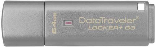 Stick usb kingston datatraveler locker+ g3, 64gb, usb 3.0 (gri)