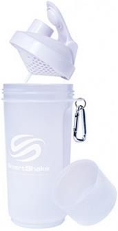 Sticla pentru sport si drumetii smart shake slim 500 al, 500ml (alb)