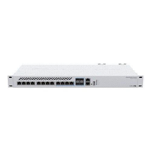 Switch cloud router 8 10g ethernet, 4 10g combo rj45/sfp+, - mikrotik crs312-4c+8xg-rm