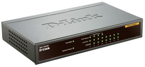 Switch d-link des-1008pa, 8 porturi, 4 x poe