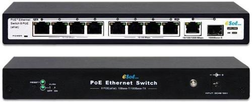 E-sol Switch esol s08poe-p120-1g-1sfp, 8 porturi