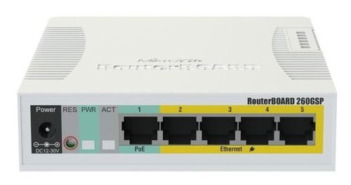 Switch mikrotik css106-1g-4p-1s, gigabit, 5 porturi