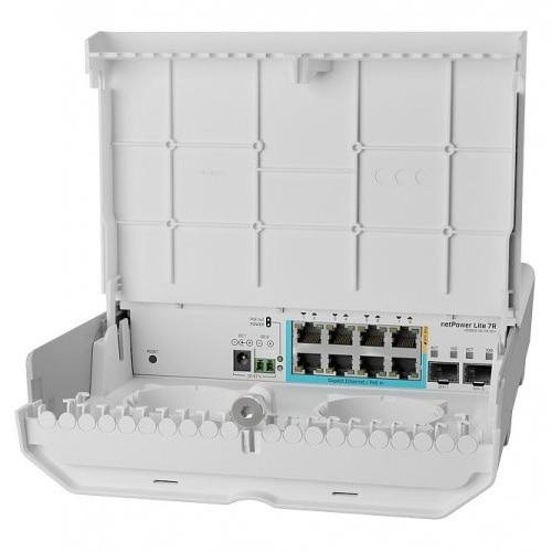 Switch mikrotik css610-1gi-7r-2s+out netpower lite 7r cloud smart switch 8xge poe 2x10g sfp+