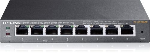 Switch tp-link tl-sg108pe, gigabit, 8 porturi, 4 x poe