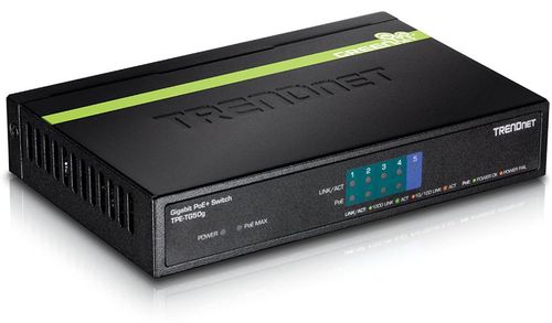 Switch trendnet tpe-tg50g, gigabit, 5 porturi, poe