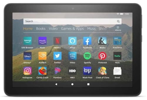 Tableta amazon fire hd 8 (2020), procesor mediatek mt8168 quad core 2.0ghz, ecran ips lcd 8inch, 2gb ram, 32gb flash, 2mp, wi-fi, bluetooth, android (negru)