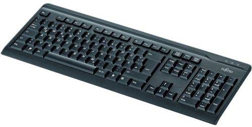 Tastatura fujitsu kb410, usb, us layout (negru)
